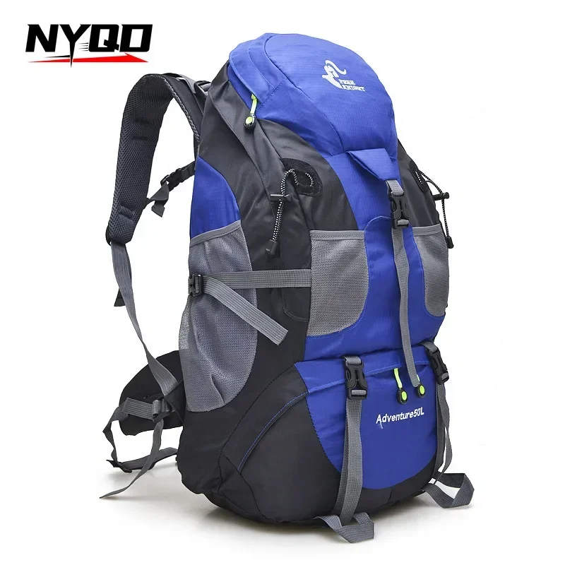 Mochila para exteriores de 50L, mochilas impermeables para ciclismo, mochila de viaje para acampar, bolso de hombro para deportes de senderismo y montañismo para mujer