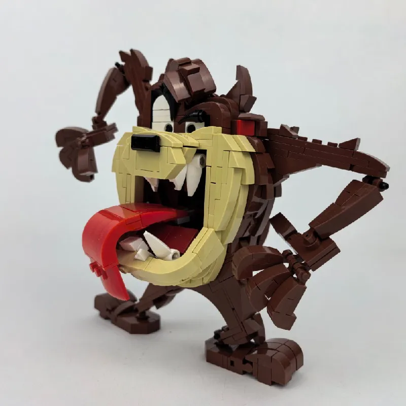 699 قطعة MOC تسمانيا الشيطان Bricksheadz اللبنات فيلم عمل أرقام نموذج الطوب لعبة الأطفال الكبار جمع هدية