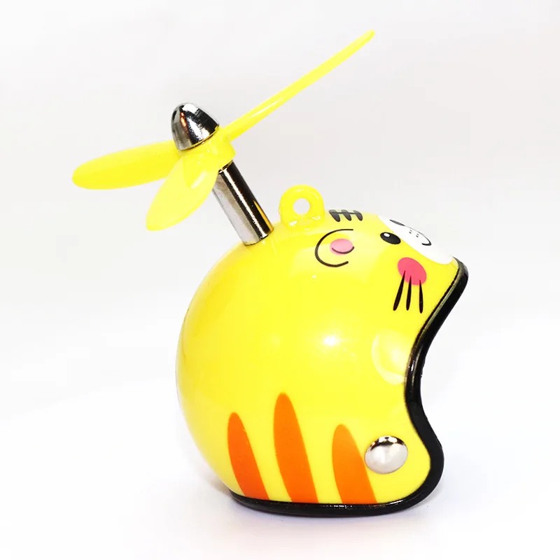 Cute Car Interior Accessories Helmet with Dragonfly Yellow Black White Strap Motorcycle Cartoon Helmet Ornaments Duck Helmet