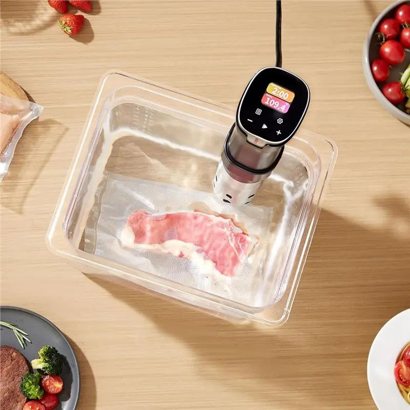 A84G-Sous-Vide Precision Cooker, 1100W WIFI Immersion Circulator With LCD Touchscreen, App-Control Cooking Machine EU Plug