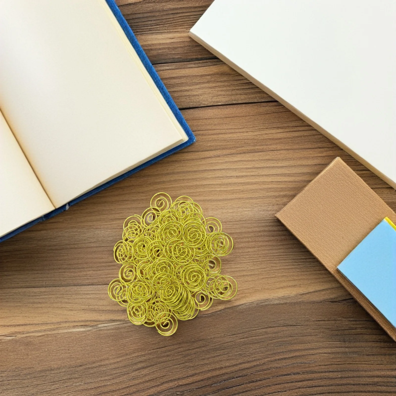 100Pcs Round Metal Paperclips Circular Wire Document Organizers Small File Clamps for Efficient Office and Planner Organization