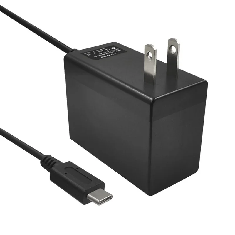 Caricatore adattatore CA con spina EU/US da 15 V a ricarica rapida per Nintendo Switch OLED da viaggio a casa di ricarica tipo C alimentatore USB