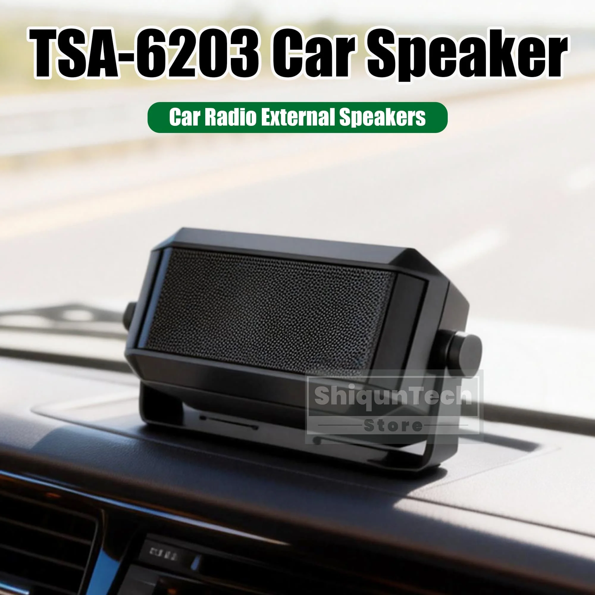 Car Radio External Speaker Professional Rectangular 3.5mm Plug 5W CB TSA-6203 External Speaker For Ham Radios Mobile Transceiver