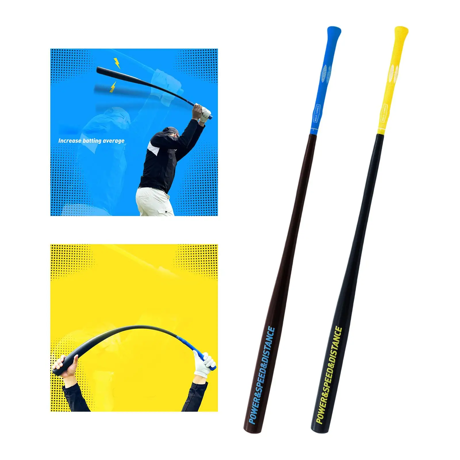 

Golf Swing Training Aid Weighted Head Practice Stick Golf Track Exercise for Golf Swing Practice Improvement Adults Beginners
