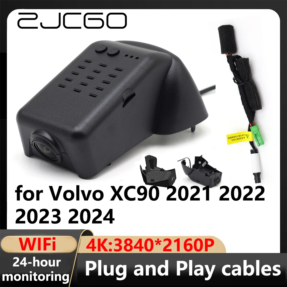 ZJCGO 4K Wifi 3840*2160 Car DVR Dash Cam Camera Video Recorder for Volvo XC90 2021 2022 2023 2024