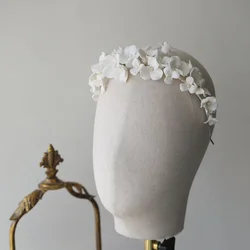 Floralbride Handmade Luxury Rhinestones Freshwater Pearls Ceram Flower Bridal Tiara Wedding Bridesmaids Crown Women Hair Jewelry