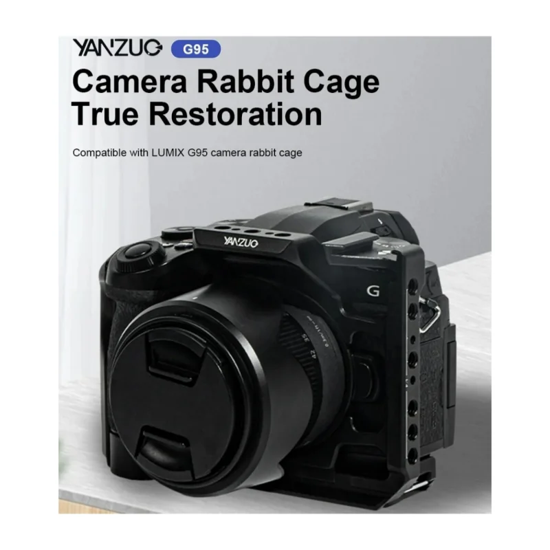 YANZUO Aluminum alloy Cage Camera Cage For Panasonic LUMIX G95 G95D G97 Camera G95 Expansion Metal Frame - Image 2