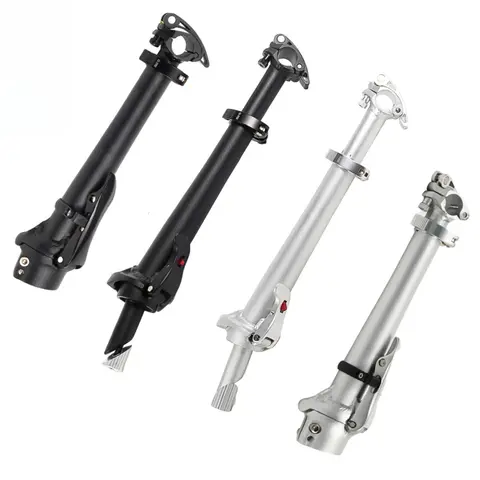 퀵 릴리즈 접이식 자전거 핸들바 스템 조절 가능한 프론트 라이저 내구성 있는 알루미늄 합금 접이식 헤드 튜브