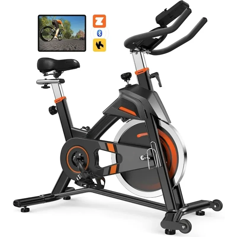 Light Commercial Exercise Bike for Home Magnetic Exercise Bike Stationary Exercise Bike with Bluetooth, Indoor Cycling