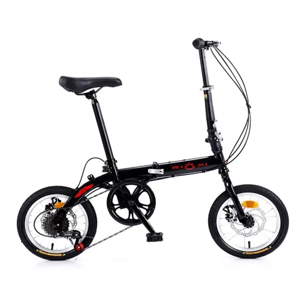 Litepro 14 16Inch Carbon Steel Frame Folding Bicycle Single Variable Speed Disc Portable Bike