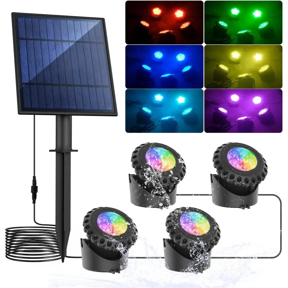 

r Pond Light, Super Bright LED Underwater Color Changing r Lights RGB Submersible ountain Lights IP68 Waterproo ish Tank Light o