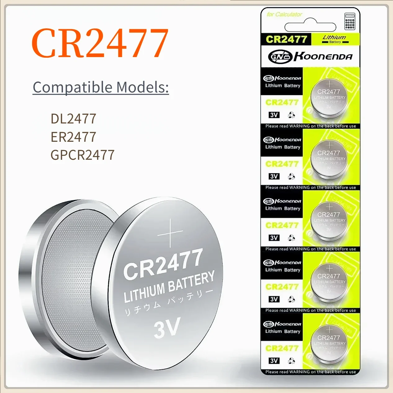 Button battery, button battery, electronic, CR2477，3V， Relays, calculators, and scales are available16#