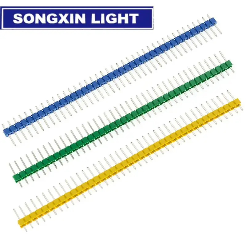 10pcs 40 Pin 1x40 Colorful Single Row Male 2.54 Breakable Pin Header Connector 40pin Strip For Arduino image 5