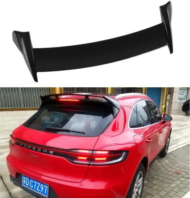 Hot! Spoiler For Porsche Macan 2014 2015 2016 2017 2018 2019 2020 2021 Rear Wing Lip Tail Trunk Spoilers Real ABS Carbon Fiber