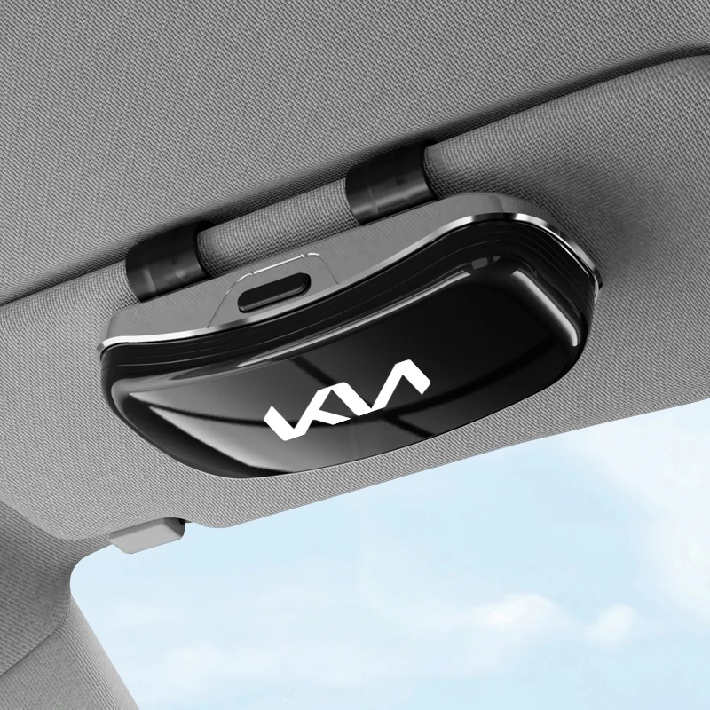 شعار السيارة الشمس قناع نظارات حافظة النظارات الشمسية تخزين هدية صندوق لكيا سبورتاج Seltos سورينتو ريو كرنفال بوريغو Ceed Niro EV6