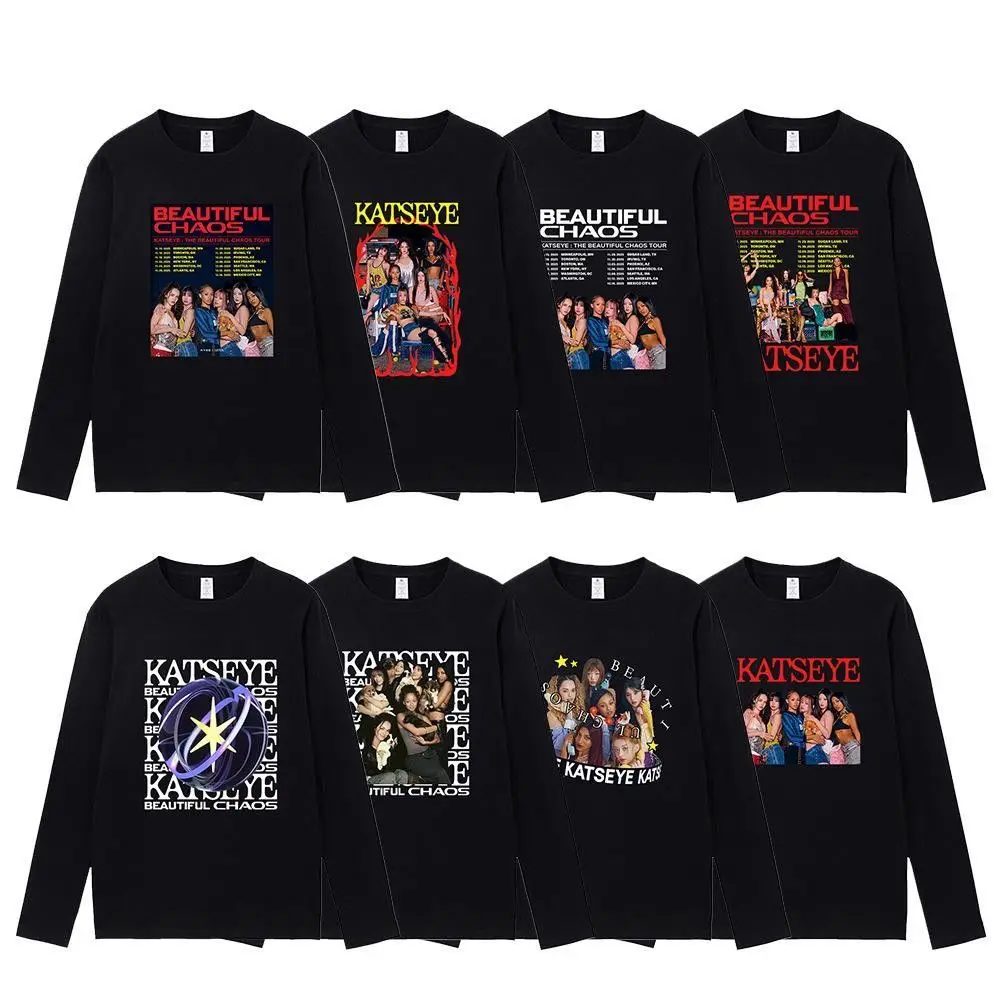 

KATSEYE Beautiful Chaos 2025 Tour K-pop Band Hoodies for Both Men and Women