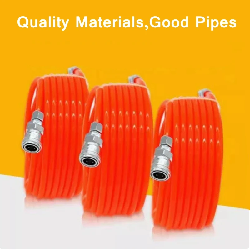 8X5mm Pneumatic Straight Pipe Air Compressor Pump Hose  Air Compressor Pump Hose Tube With Quick Connector