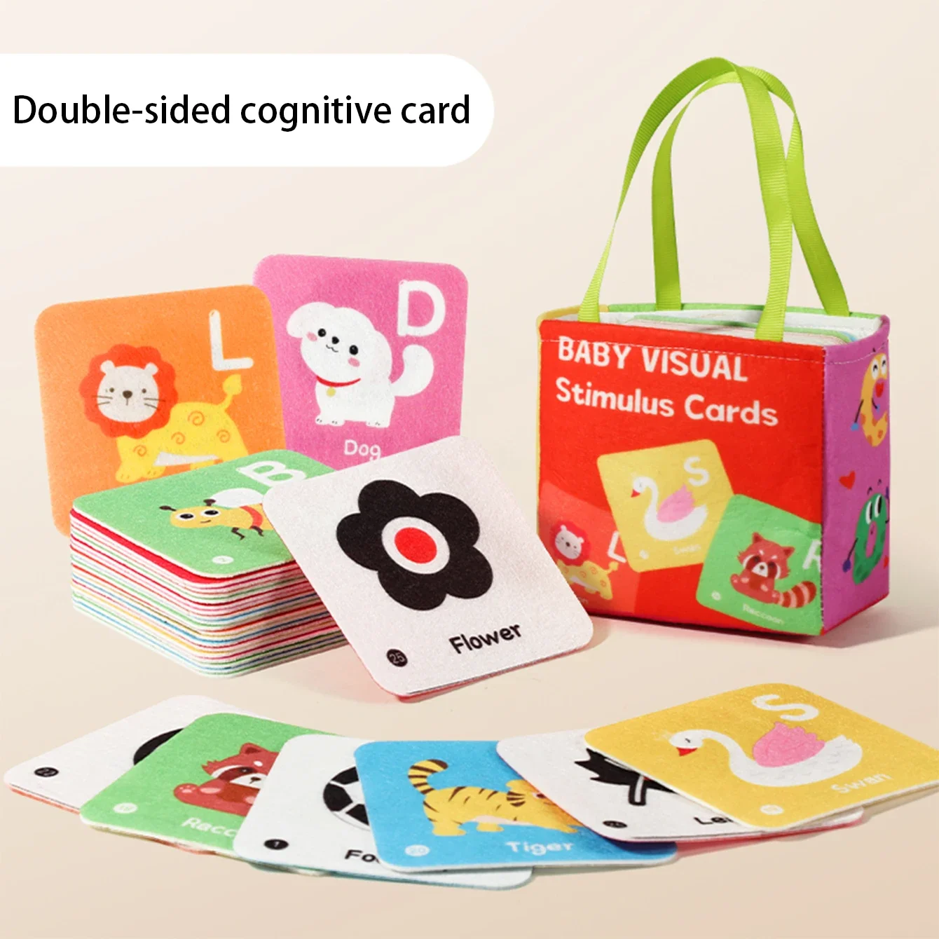 

Baby Card for Letter Recognition Aids in Early Learning Development Educational Toy for Children 0-1 Years Old Cloth Book cards