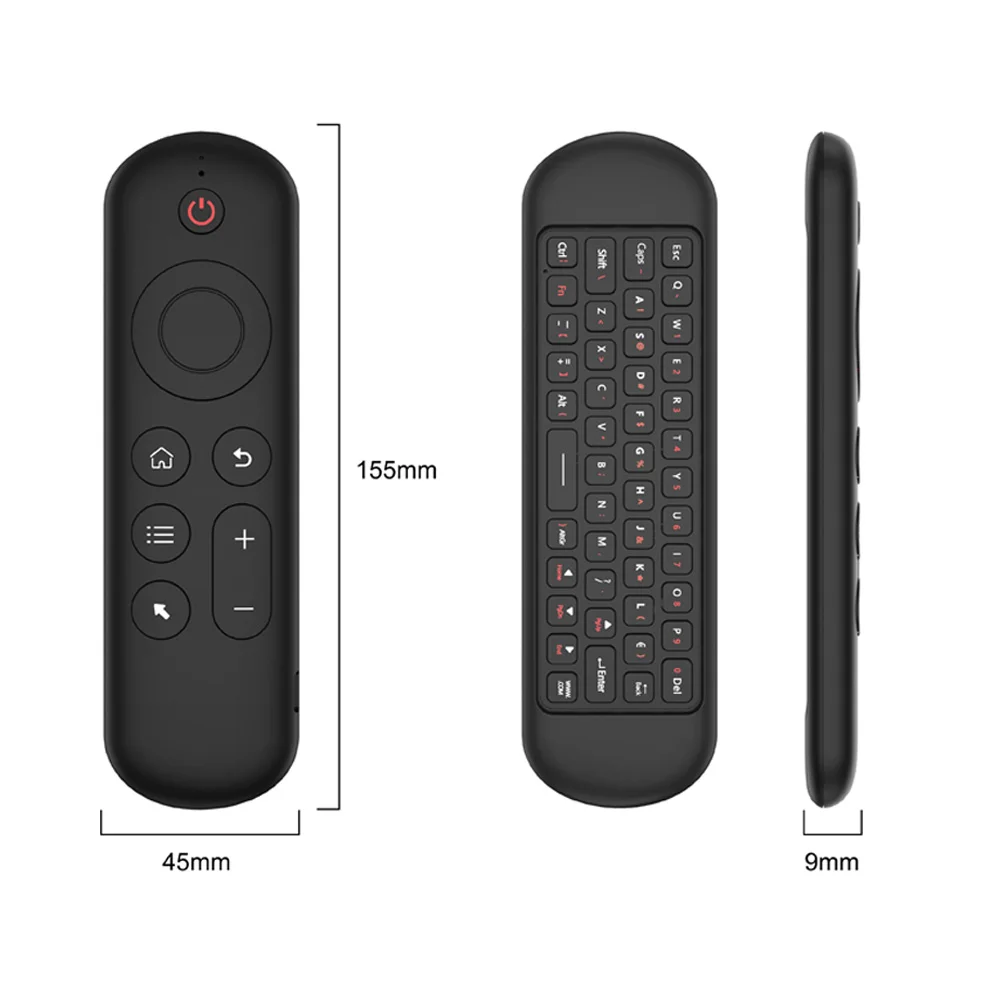 M5 2.4G & BT5.2 جهاز تحكم عن بعد 7 ألوان بإضاءة خلفية لاسلكية ماوس هوائي لوحة مفاتيح أندرويد TV Box لنظام أندرويد Windows Mac OS Linux