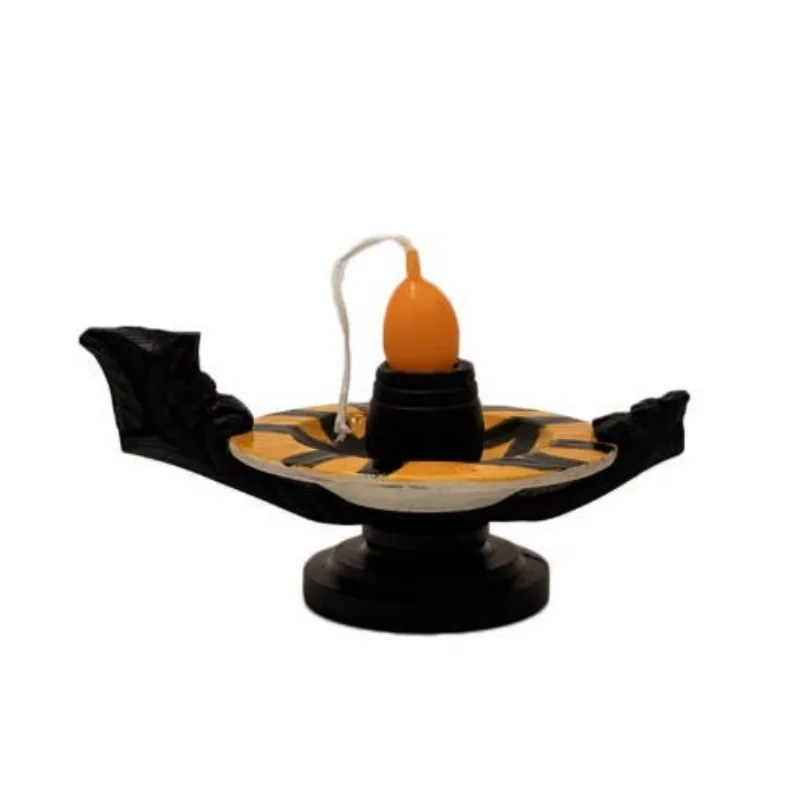 

Wabi Sansan geometric hand-painted ceramic medieval candle cup plate