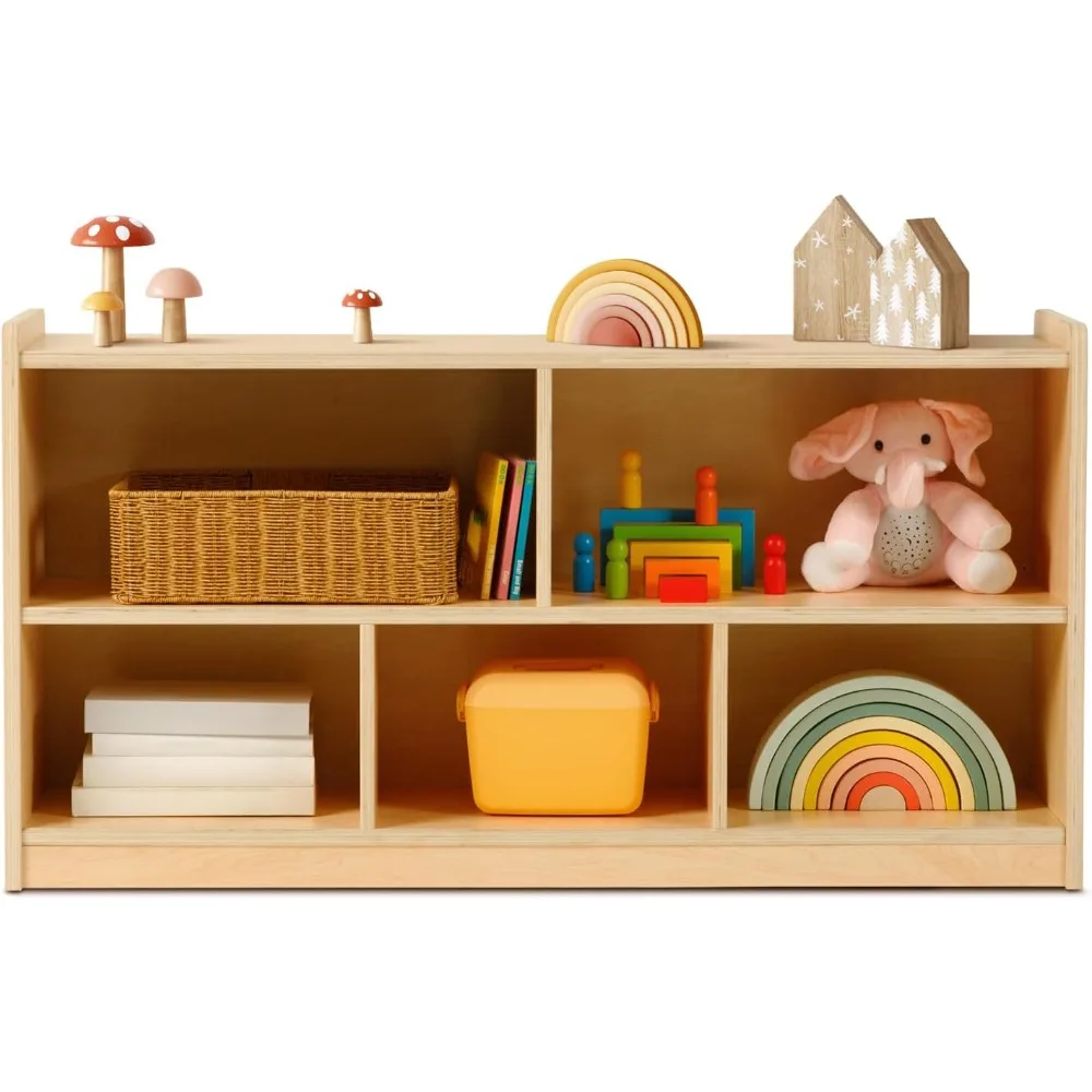 Wooden Storage Cabinet, Shelf Toy Organizers and Storage, Kids Classroom Organizer, Playroom, Daycare and Preschool