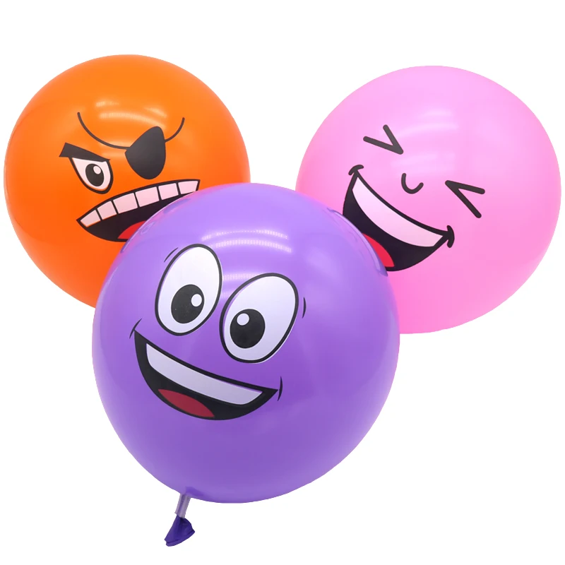 5/10/20/30pcs 12inch Cute Funny Big Eyes Smiley face latex balloons Birthday Party Christmas Decor Baby Shower Children\'s Toys