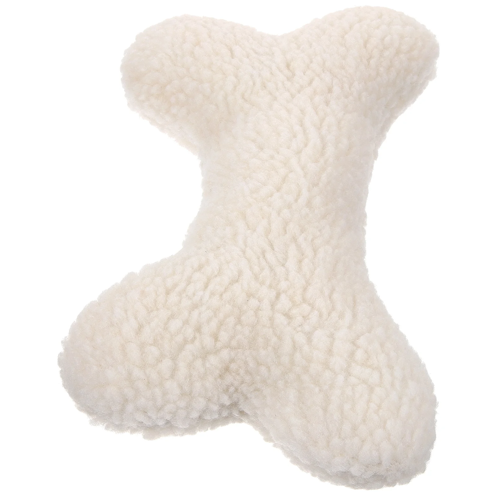 Vocalize Neck Pillow Wool Velvet Bone Dog Toy Travel Bones Plush Figure Toys for Small Dogs 22x13cm Sherpa Squeaky Funny