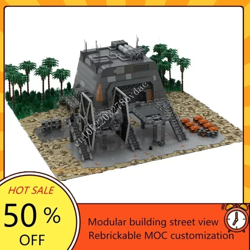 

6991PCS MOC Space Wars Armored Bunker on Scarif with Landing Platform Custom Puzzle City Street View DIY Model kids Toys Gifts