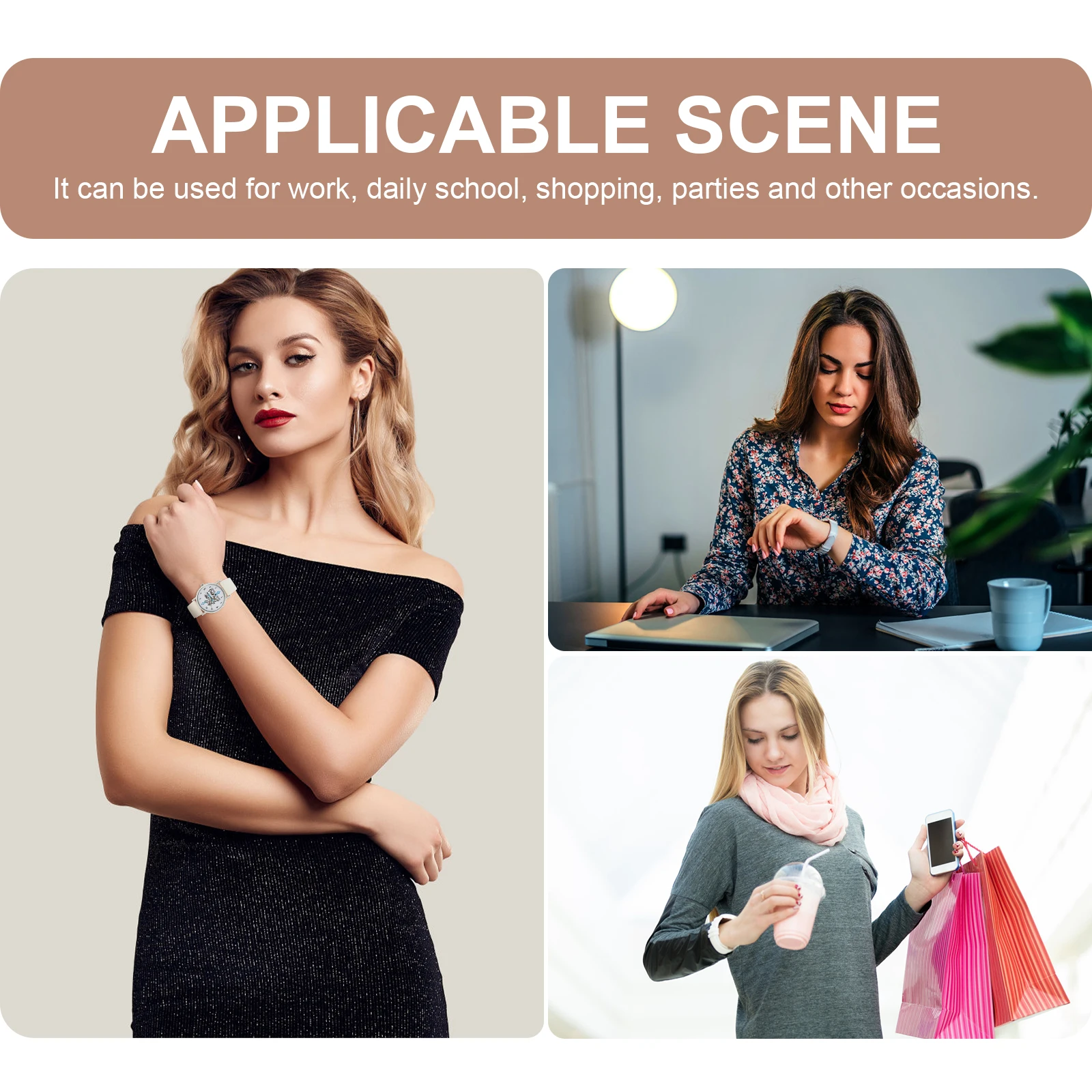 

Women Wristwatch Watches Suits Quartz Alloy Glass Durable Precise Movement Adjustable Strap Gift Set Stylish Bracelet Watch