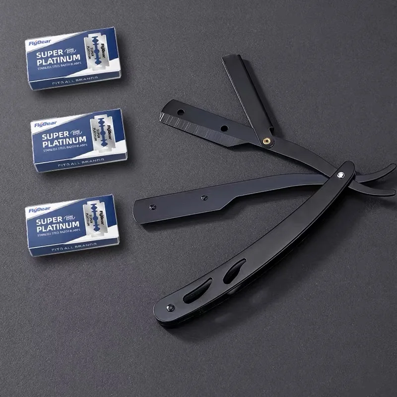 Men Shaver Razors Barber Straight Edge Beard Shaning Tools Satety Stainless Steel Folding Knife Hair Removal Depilation Razor