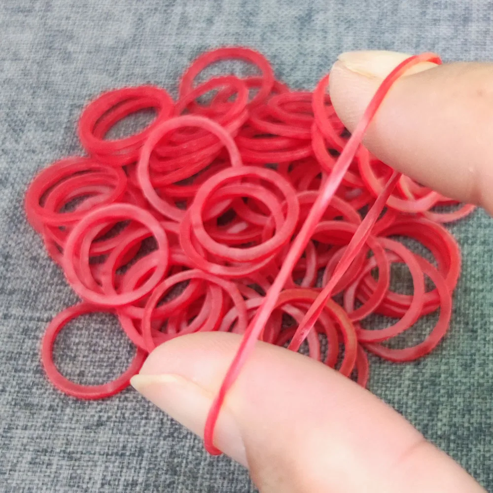 

600pcs Red O Rings Rubber Bands 1.5CM/ 0.6inch Rubber Bands Elastic Rubber Ring Stretchable Latex Rings Supplies For Home Office