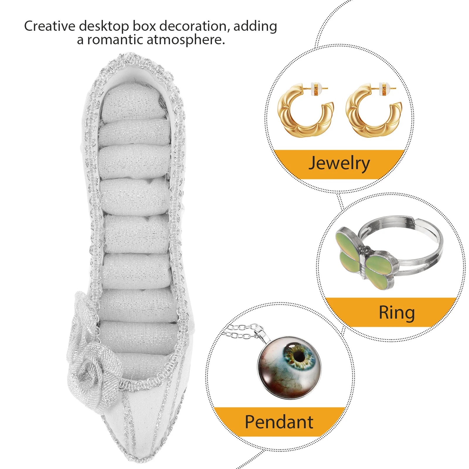 High Heel Shape Jewelry Display Stand Ring Holder Earring Display Organizer Decorative Jewelry Stand Ring Storage Holders