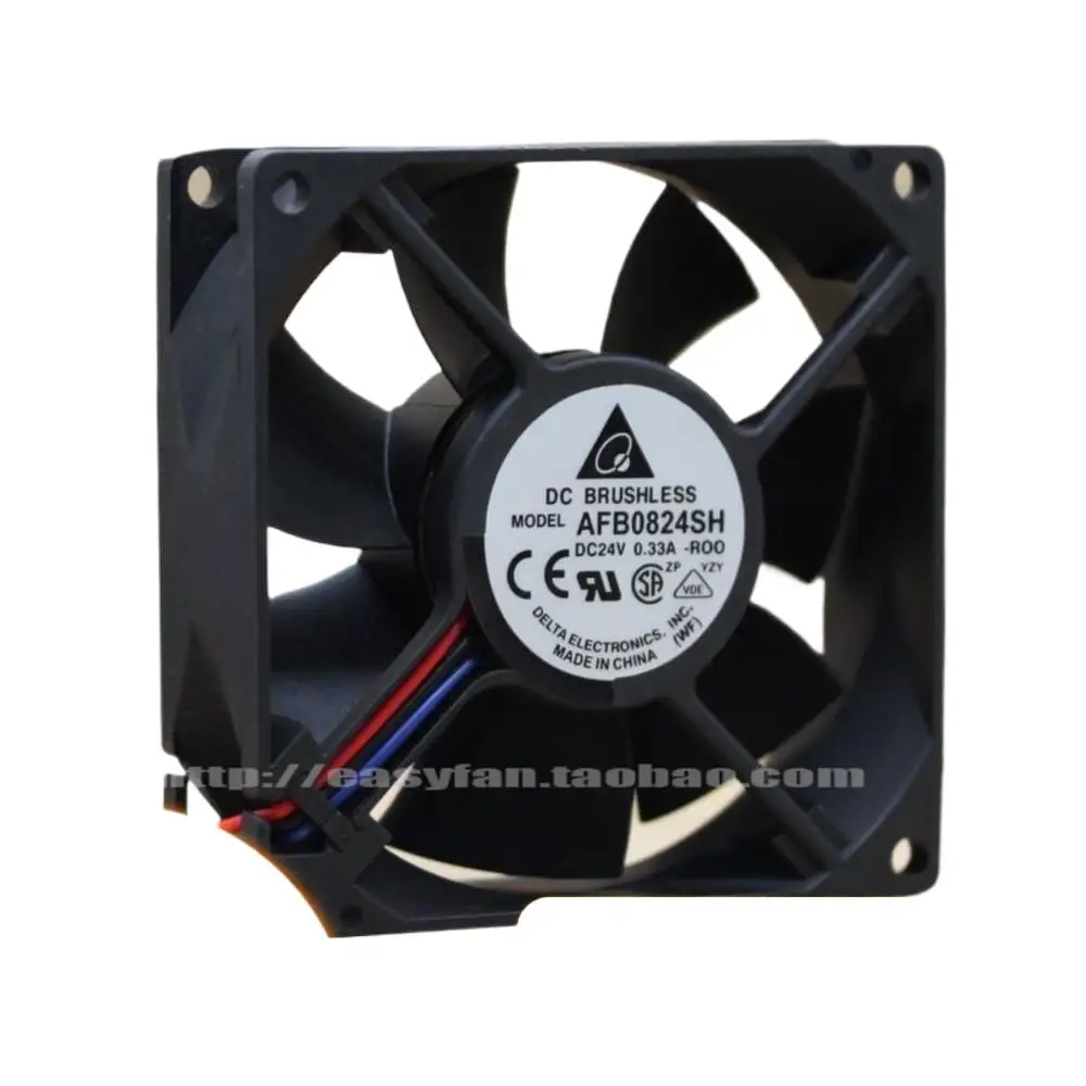 

Вентилятор 8 см для Delta AFB0824SH 8025, 80 мм, 24 В, 0,33 А, охлаждающий вентилятор с высоким потоком воздуха, преобразователи частот 80x80x25 мм и промышленные