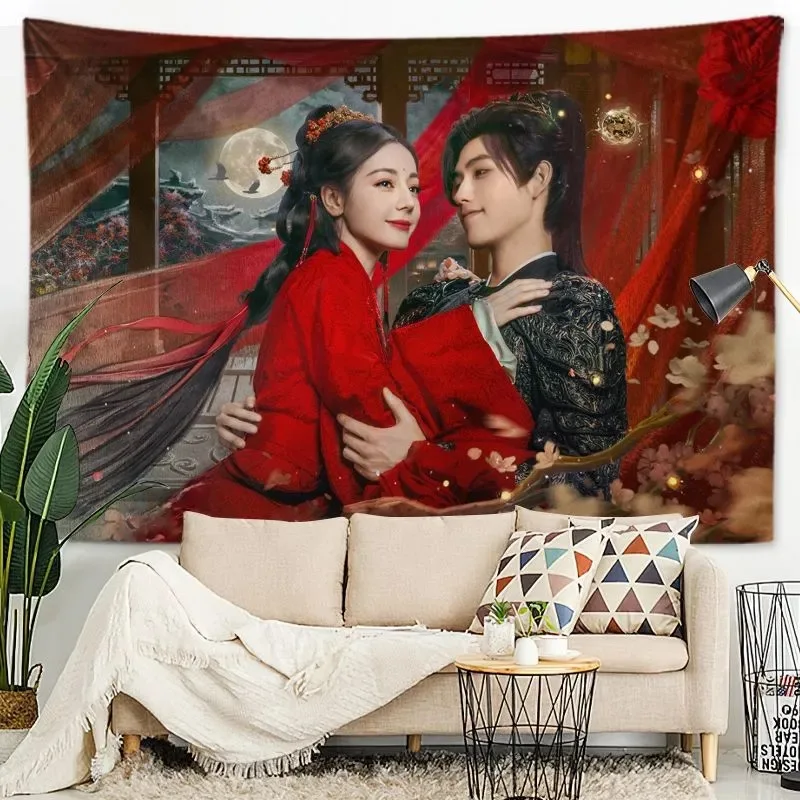 Di Li Re Ba Chen Feiyu TV Love Beyond The Grave Drama Stills Background Hanging Wall Cloth Home Wall Decor Art Tapestry