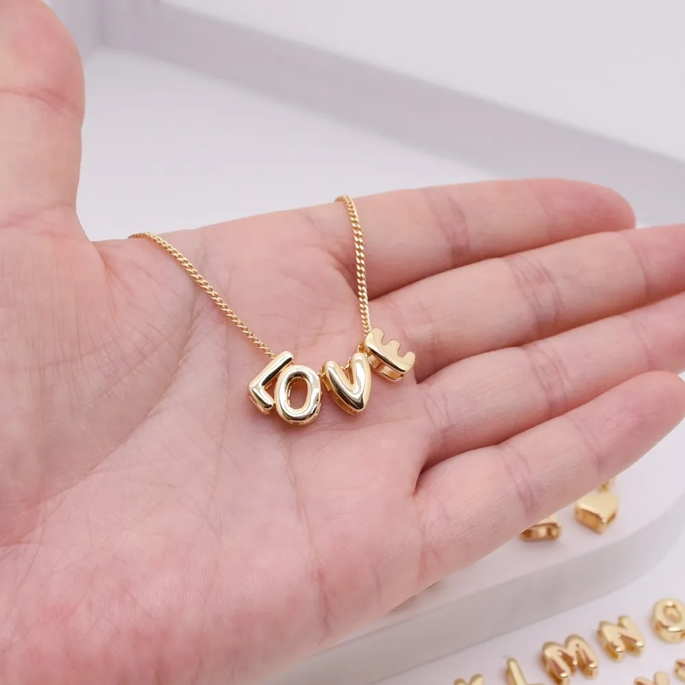 Letter Pendant Necklace Color Retention Dainty Personalized Charm for Daily Wear & Gift