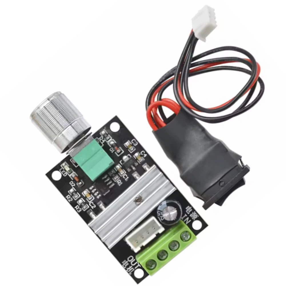 1pc DC 6V-28V Motor Speed Controller With Start-stop Switch For PWM Motor Speed Regulator 3A Speed Control
