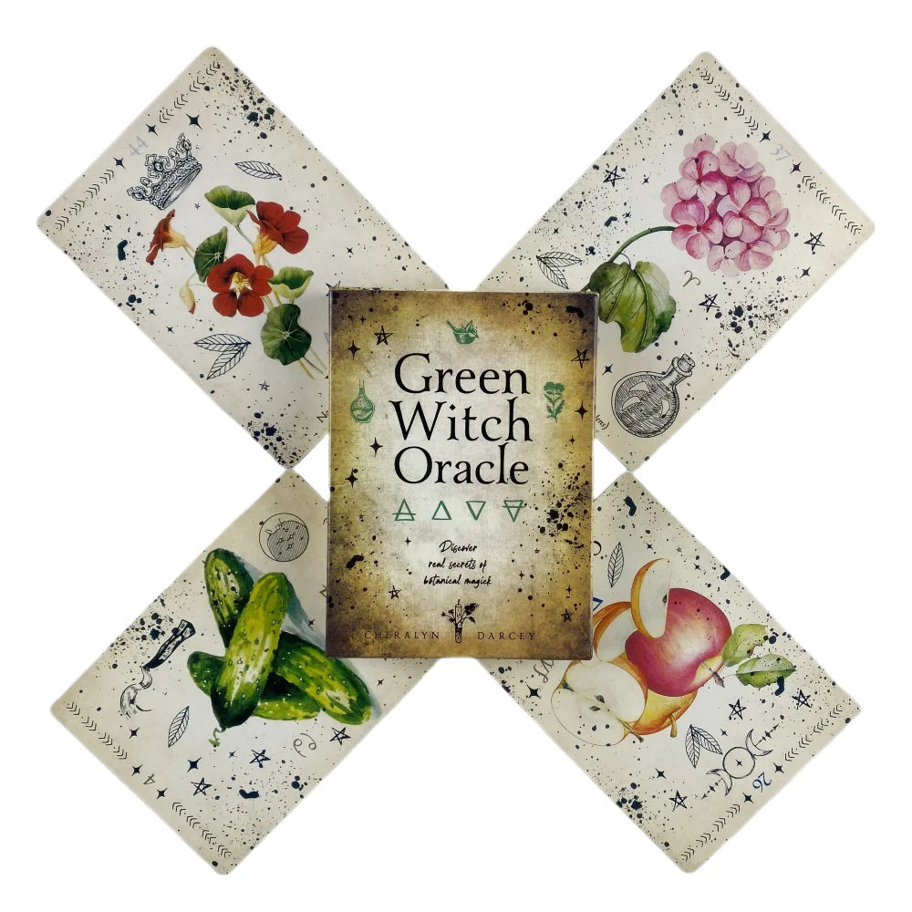

Green Witch Oracle Cards A 44 Tarot English Visions Divination Edition Deck Board Playing Games