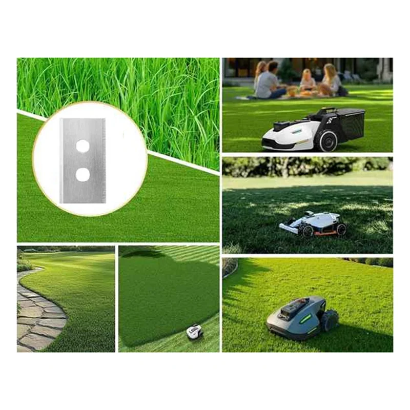 B84B-Für Mammotion Luba & Yuka All Series kompatible 24-teilige Ersatz-Roboter-Rasenmähermesser mit Kunststoff-Unterlegscheiben