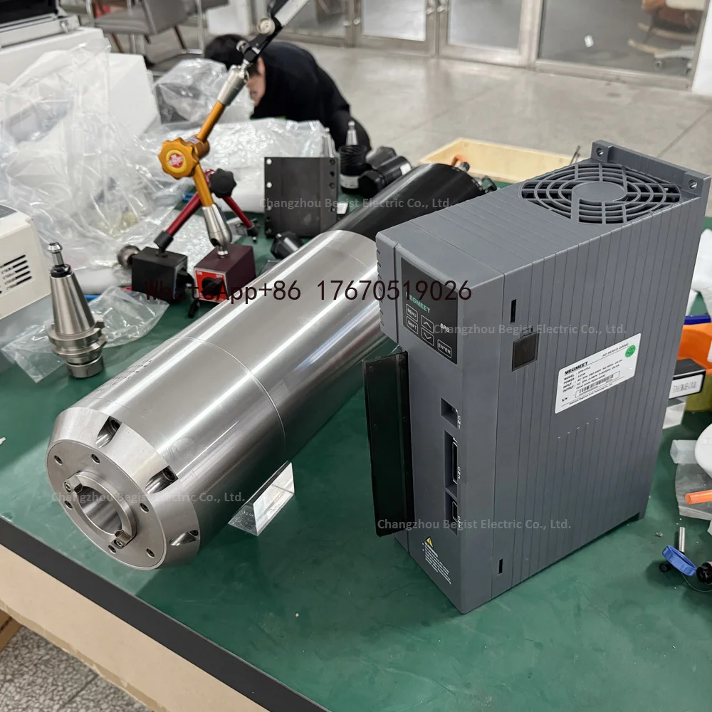 11KW BT40 ATC Spindle Motor 4pcs Ceramic Bearings Pneumatic Water Cooling 380V 12000RPM CNC Automatic Tool Change