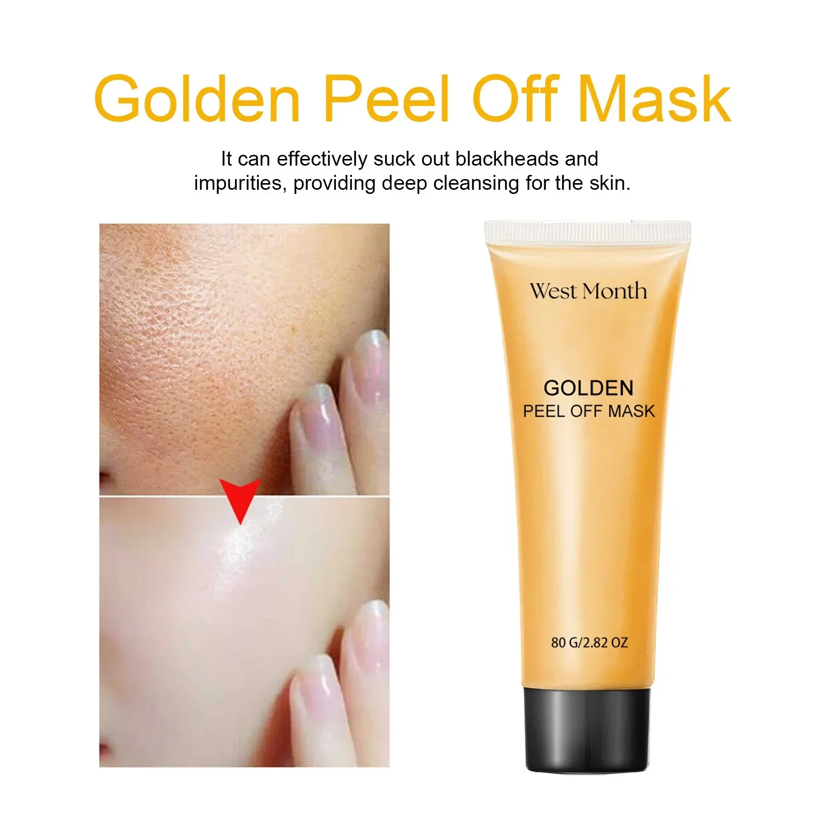 Gold Peel Mask Cleaning Skin Exfoliating Repair Dull Fade Fine Lines Tender Mask Shrinking Pores Refreshing Rejuvenation