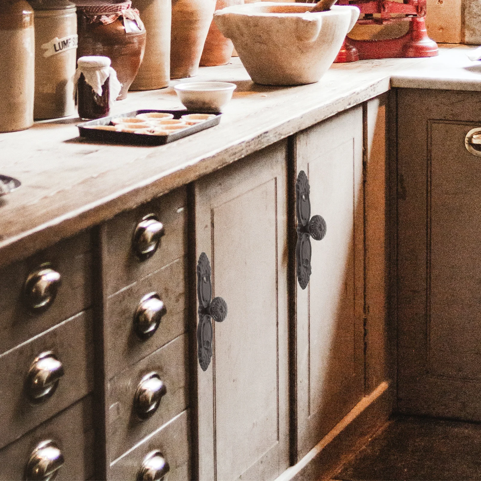 

Cast Iron Vintage Pull Handle Heavy Duty Cabinet Drawer Furniture Accessory Replacement Iron Pulls Door Handle