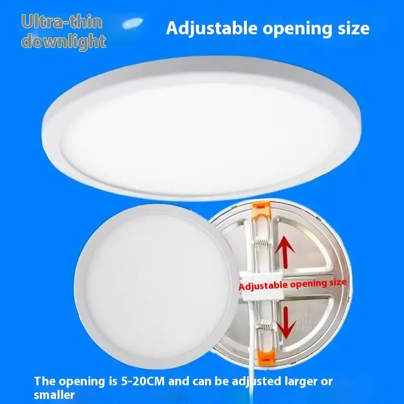 1 Panel de luces LED, luz empotrable de superficie, 8W, 15W, 220V, Panel de luz redondo, luz LED blanca para interior y dormitorio