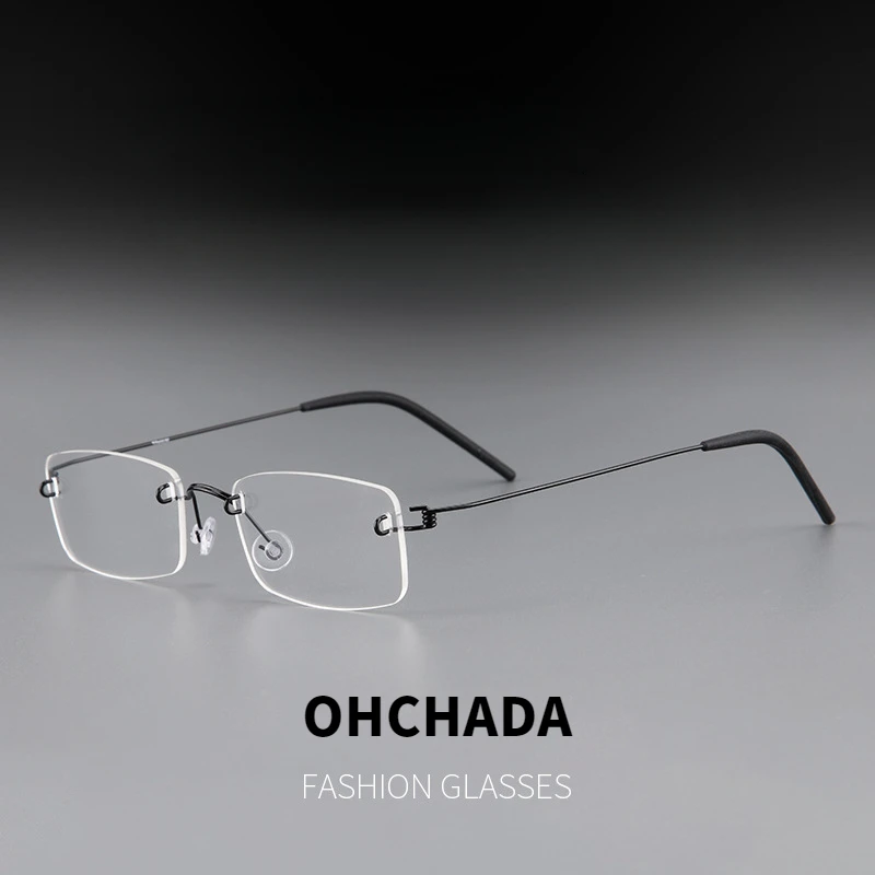 

Linde Tailang ultra light pure titanium frameless glasses men's with myopic glasses anti-blue light frameless eyeglass frame
