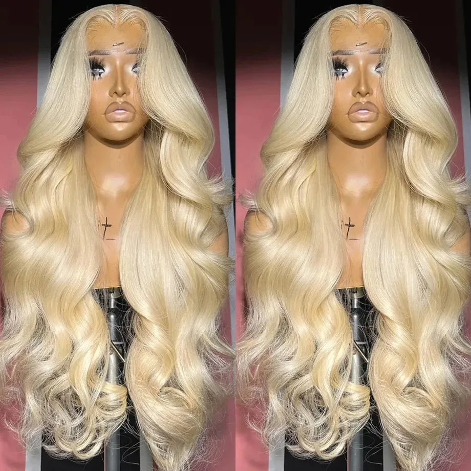 38 Inch 613 Honey Blonde Color Wig HD Transparent Body Wave 13x6 Frontal Human Hair Wig For Women 13x4 Lace Front Wig