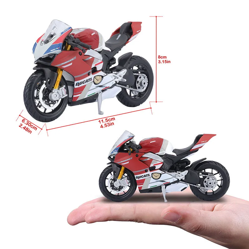 Maisto Ducati Super Naked V4 S Maßstab 1:18, Legierungs-Motorrad-Druckgussmodell, Sammlerstück, Geschenkspielzeug – Detail 10