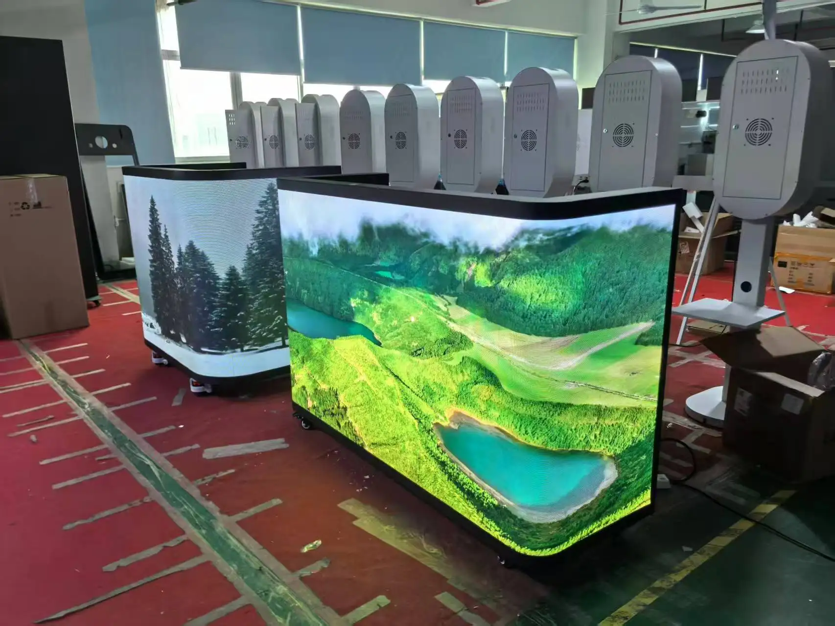 /Floor Stand App Control Indoor Text Exhibition /Cheap Price LED Video Wall Curved DJ Booth 2.5mm Pixel Pitch IP65