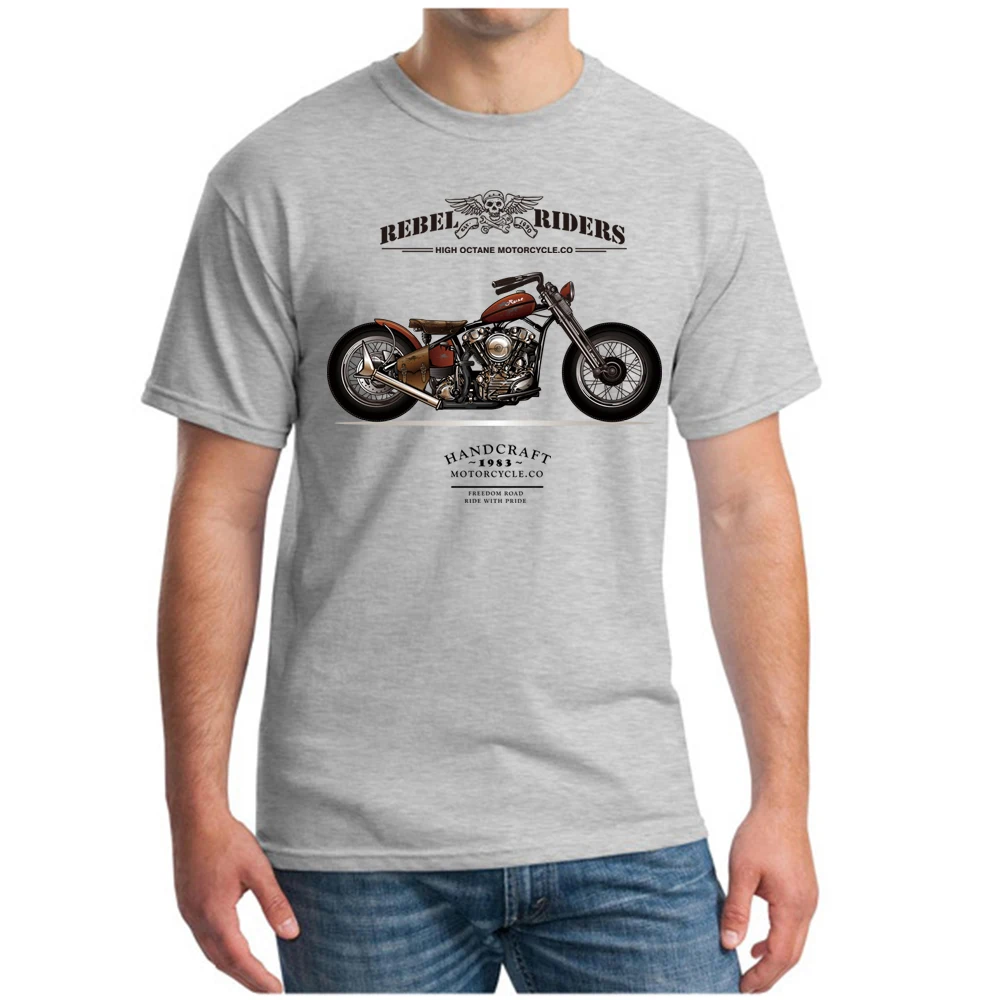 T Shirt Man Motorcycle Motorbike Art Vintage Rebel Riders Summer Casual Printing Short Comfortable O-neck