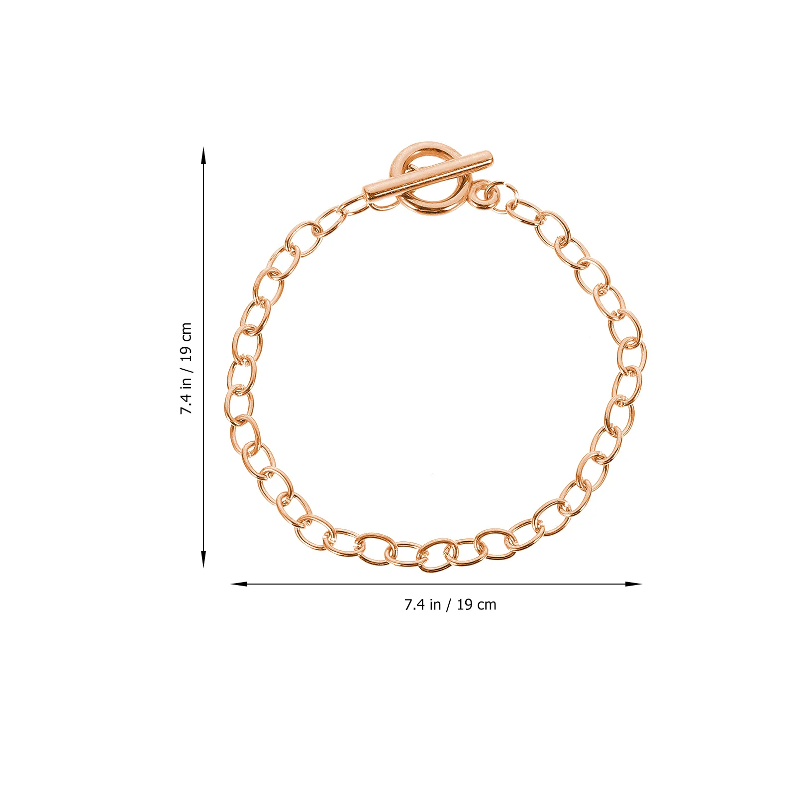 30Pcs Metal Bracelet Chains Toggle Clasps Women Jewelry Wrist Chain Party Concert Bar Accessories Bracelet Charms