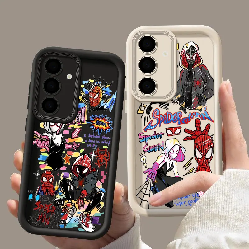 Marvel Spider-Man Spider Gwen Phone Case For Samsung S25 S24 S23 Ultra 5G S22 S20 Plus S21 FE Cover Galaxy S25Ultra S24FE Funda