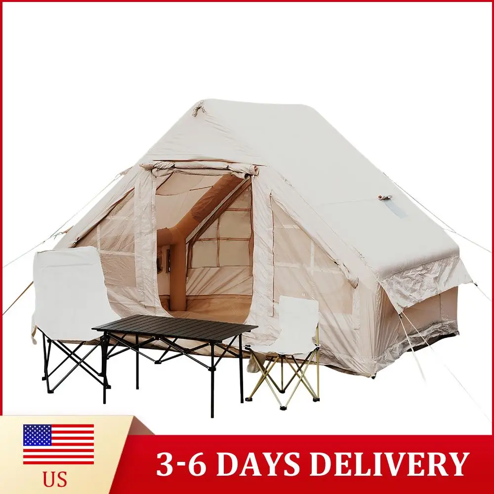 

Air Glamping Tents with Pump Glamping Camping Tents House Waterproof Oxford for Outdoors